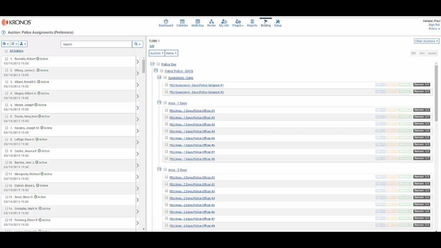 Kronos Workforce TeleStaff Shift & Position Bidding Demo