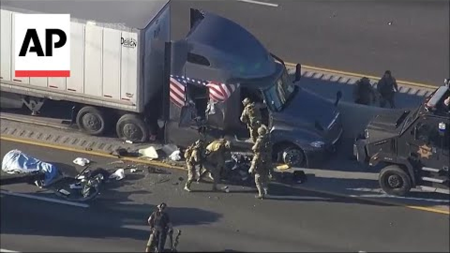 SWAT armored vehicle rips apart truck cab to arrest driver after Texas police pursuit