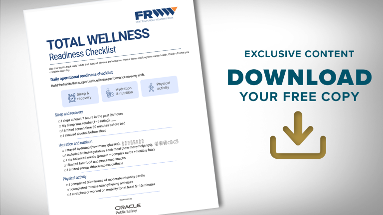 First Responder Checklist.pdf Total wellness readiness checklist for first responders: daily habits ...