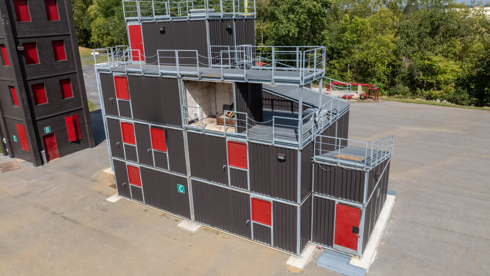 Container Training Building Modular system supports fire training