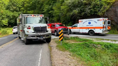 N.C. first responders rescue driver trapped in odd SUV, waterfall crash.jpg
