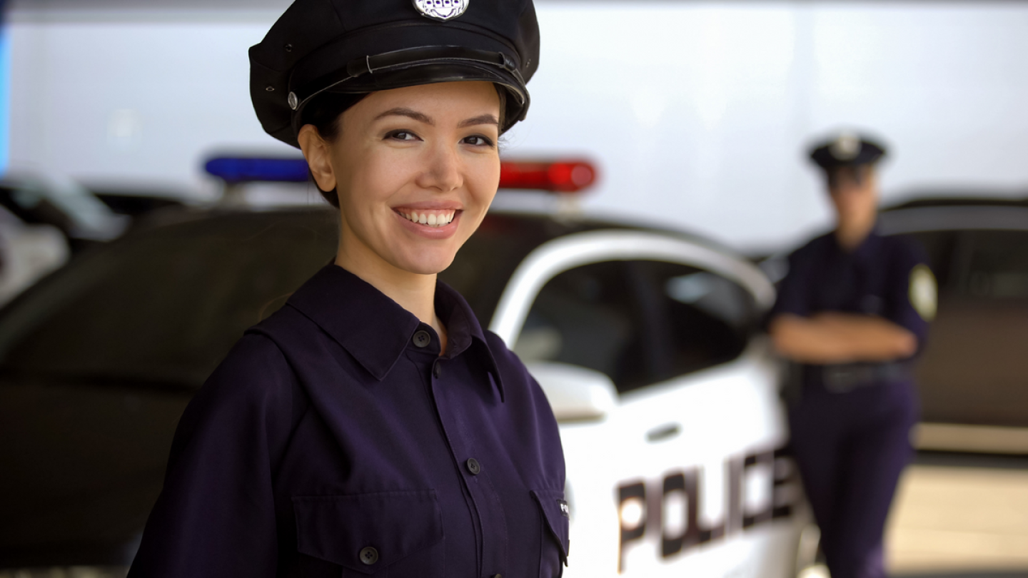 smiling police