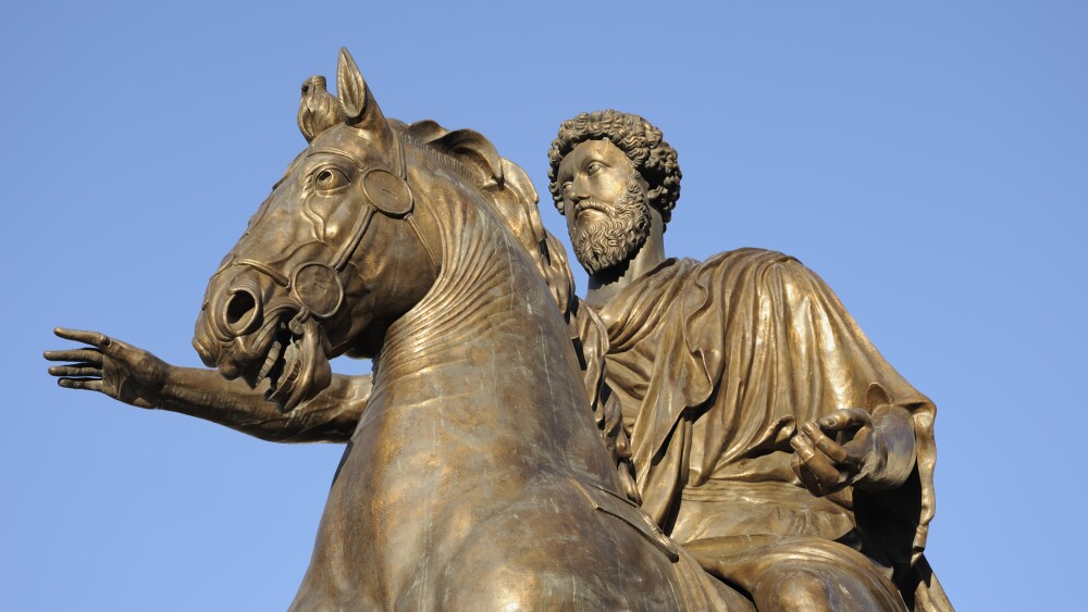 Statue of the Emperor of Rome Marcus Aurelius.