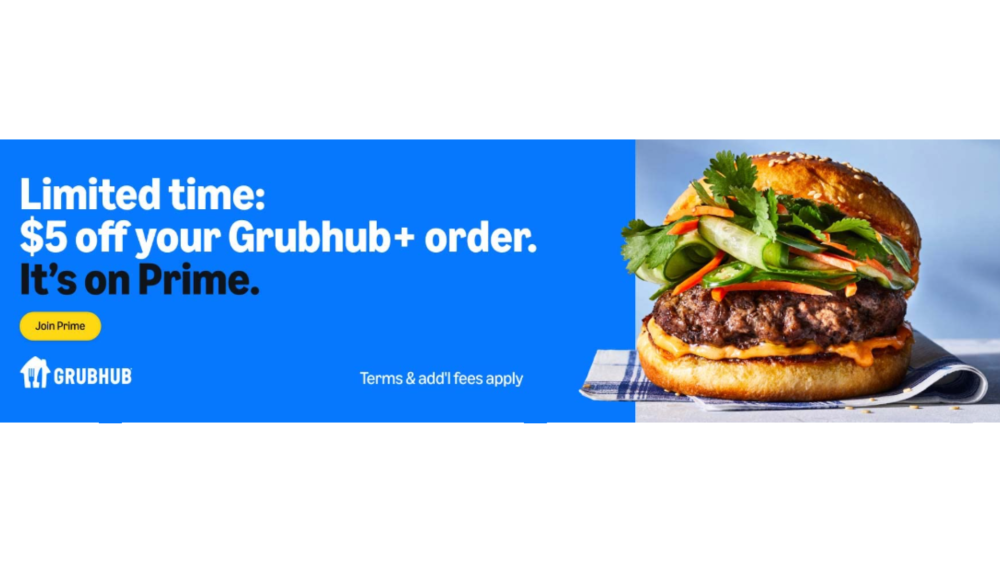Amazon announces Grubhub+ as ongoing Prime Member offer