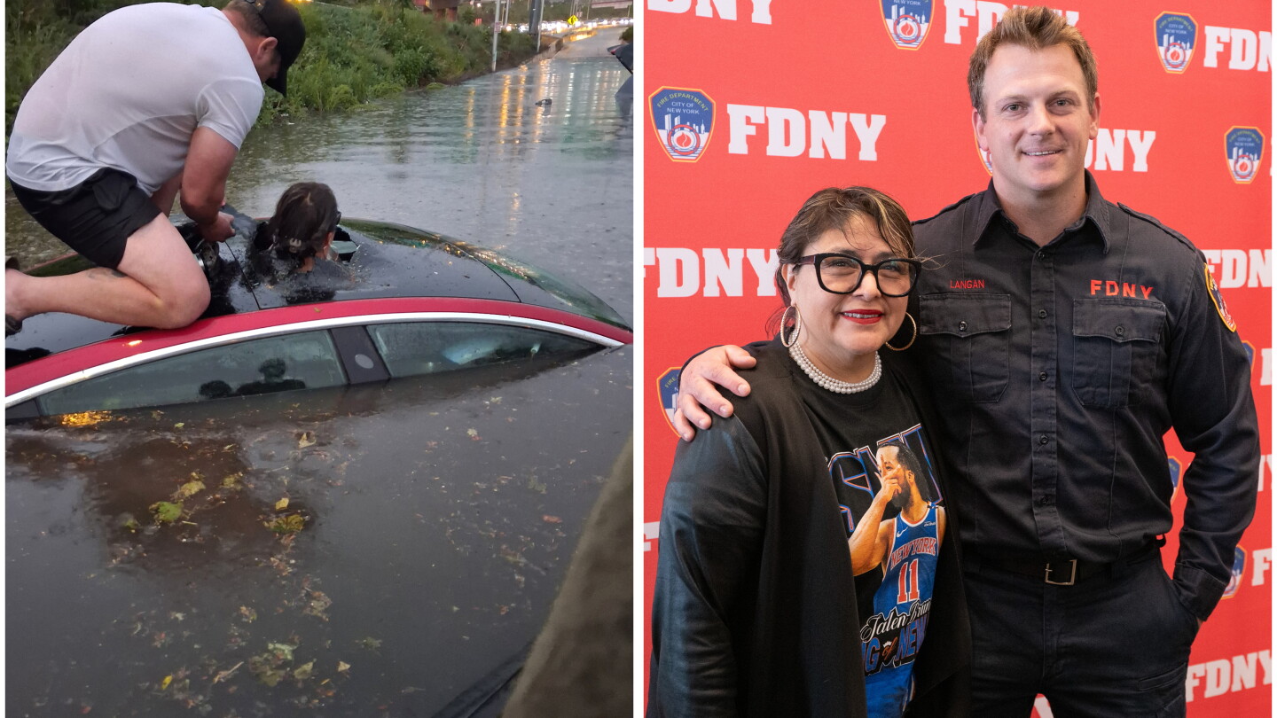 Off-duty FDNY firefighter saves driver from flooded car
