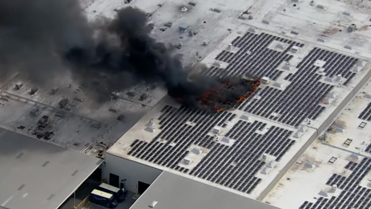 How to battle a rooftop fire involving solar panels