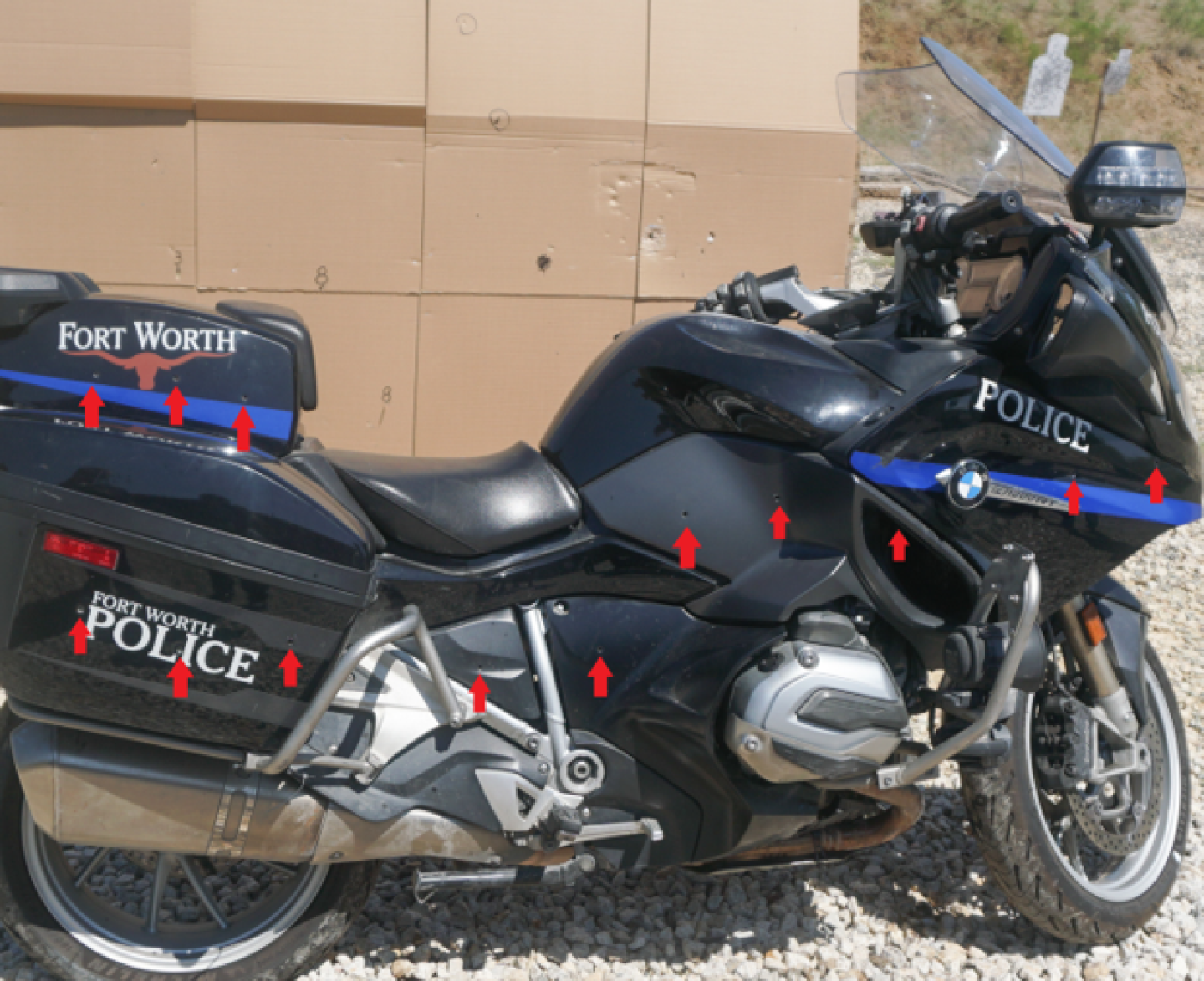 Motorcycle Shots Rear Fort Worth PD releases BMW motorcycle ballistic testing results