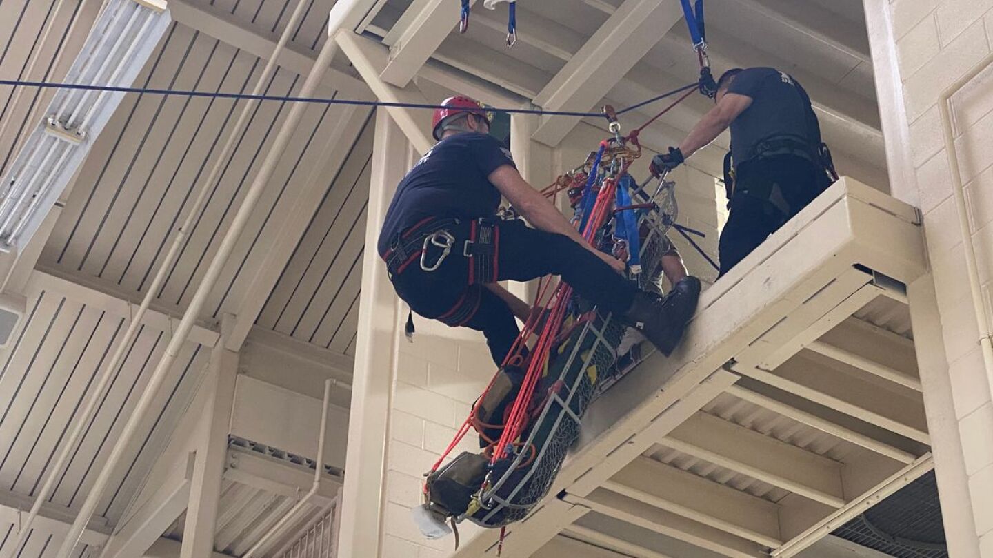 How to transition over the edge during rope rescue operations