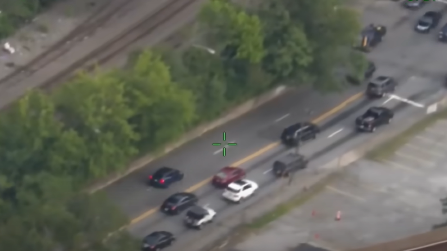 Video: 4 suspects in shooting lead Atlanta officer on high-speed pursuit in Tesla