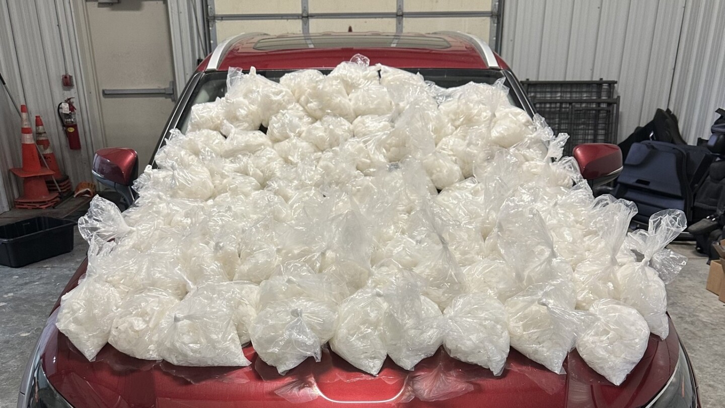 Neb. sheriff's office seizes 200 pounds of meth in traffic stop