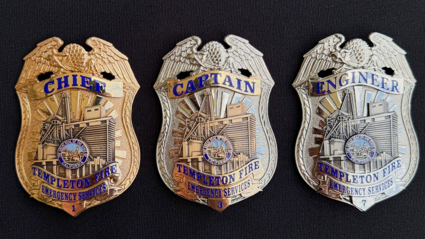Calif. firefighters carry lost town landmark on new badges