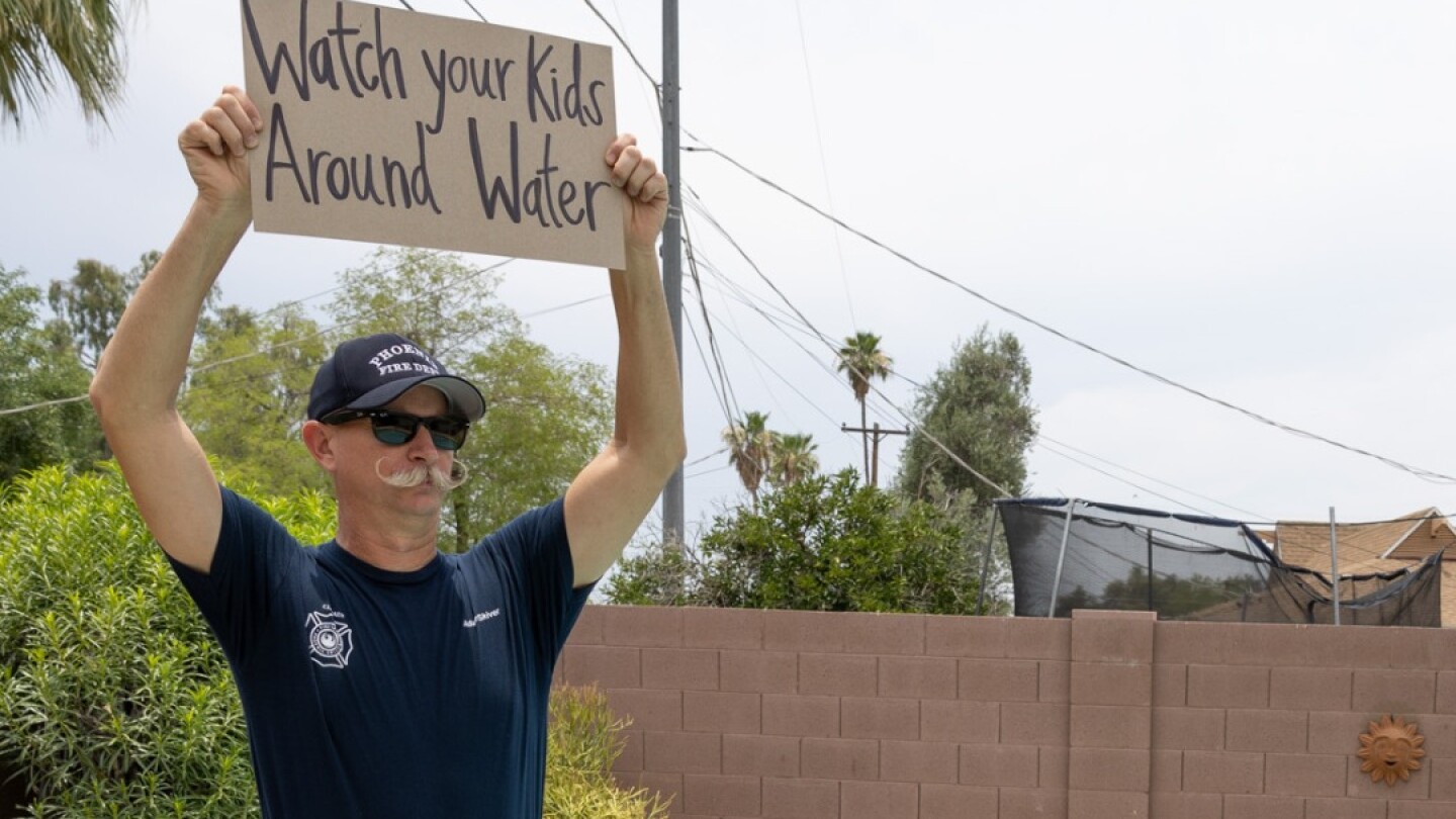 Phoenix's mustached firefighter takes to social media for another hot weather PSA