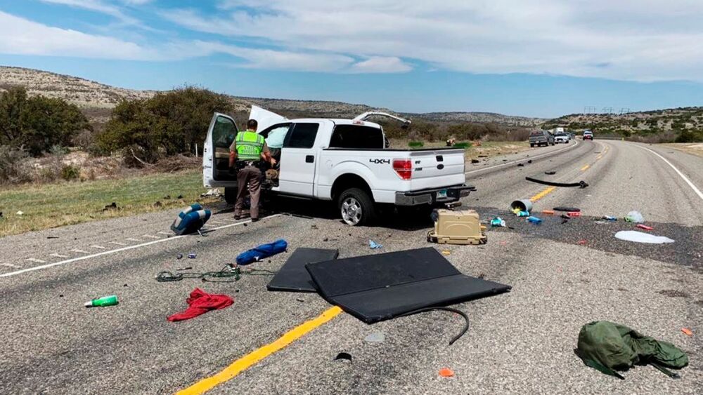 pickup truck crash texas border migrant