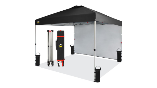 CROWN SHADES 10x10 Pop Up Canopy with 1 Side Wall