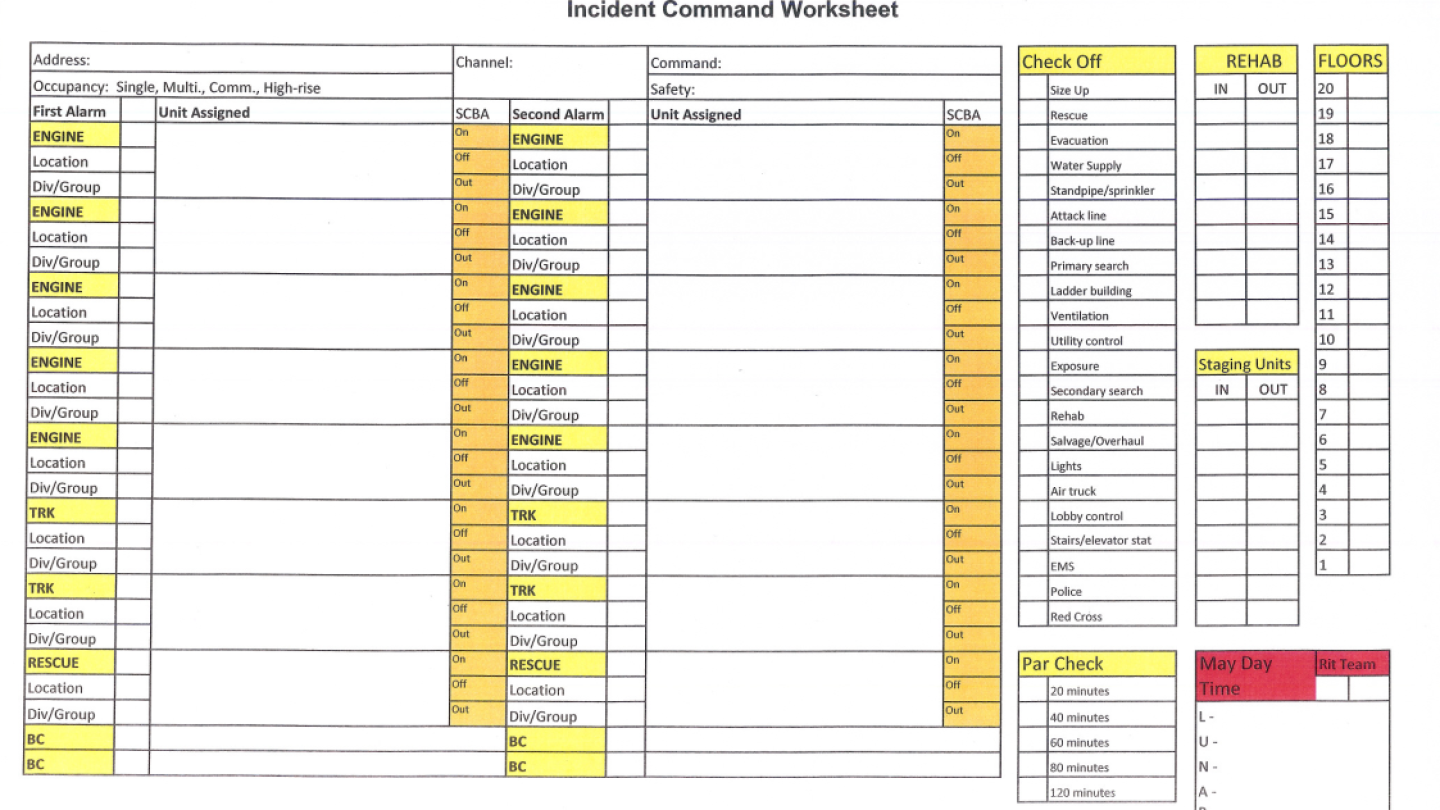Download: A simple incident command worksheet can serve as your ...