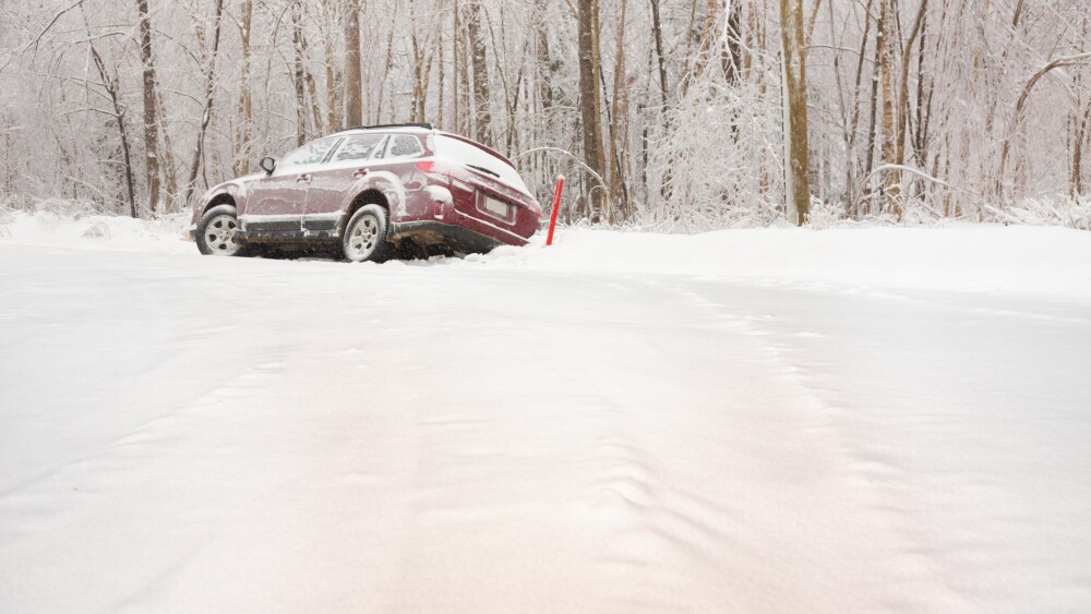 Winter car accident