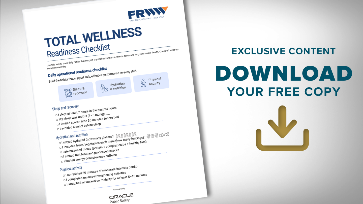 First Responder Checklist.pdf Total wellness readiness checklist for first responders: daily habits ...