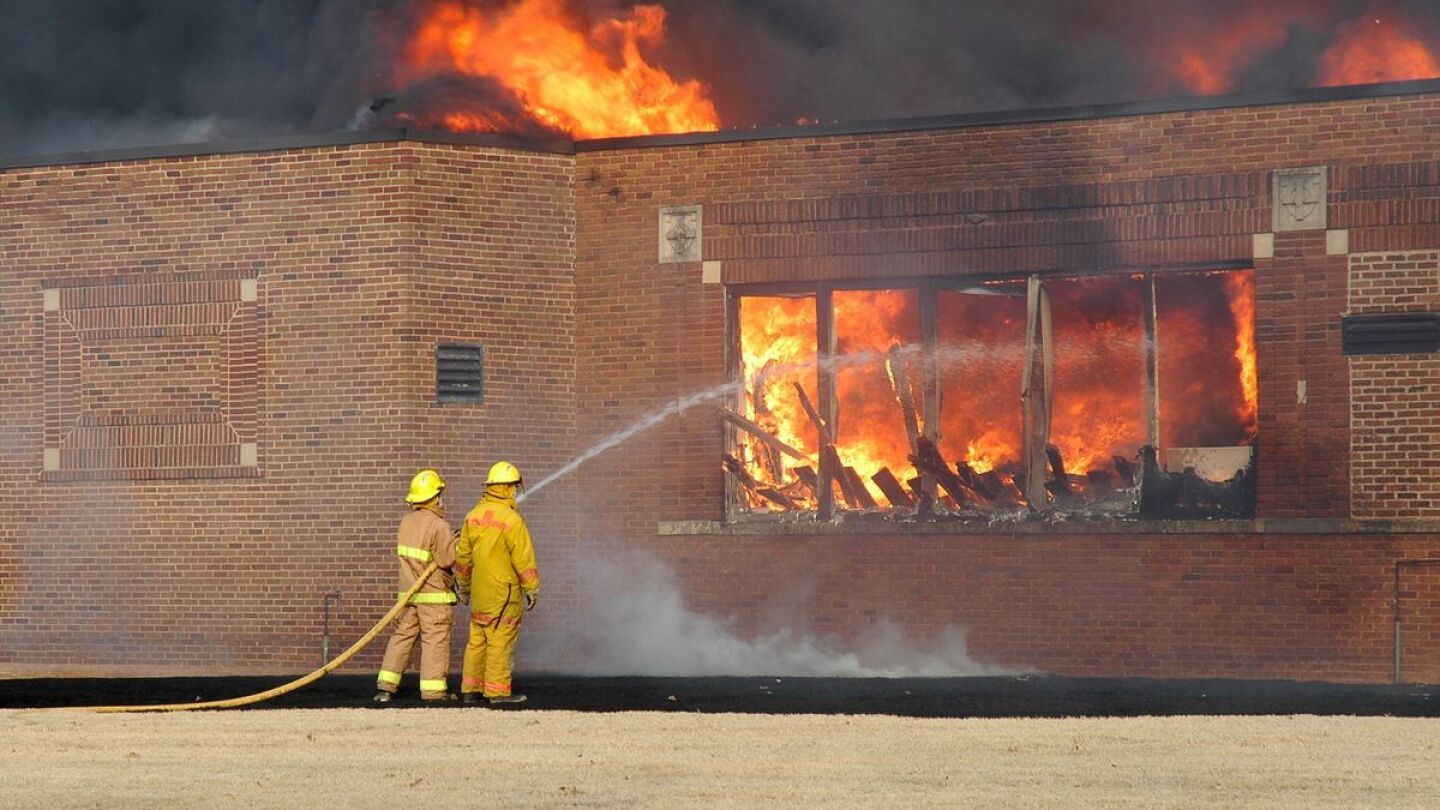 realistic fire with smoke