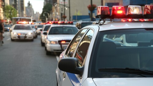 Police Cars On Street