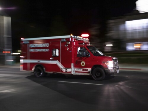 Sacramento Fire Department Medical Ambulance Night