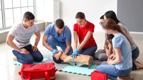 CPR training class